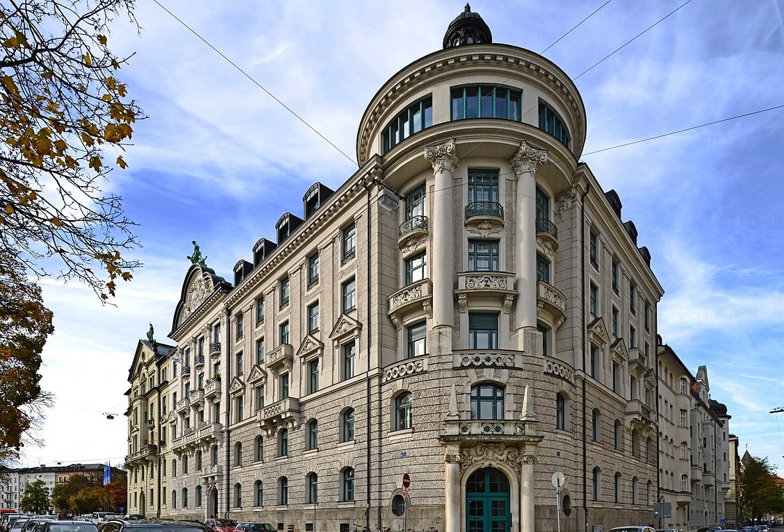 A city street in europe