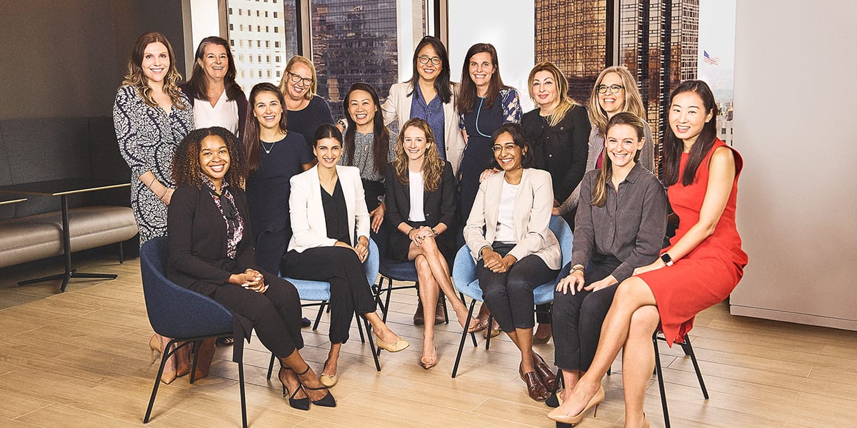 Group of women for a staged photo
